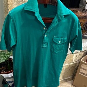 Vintage Teal Polo Shirt for Men